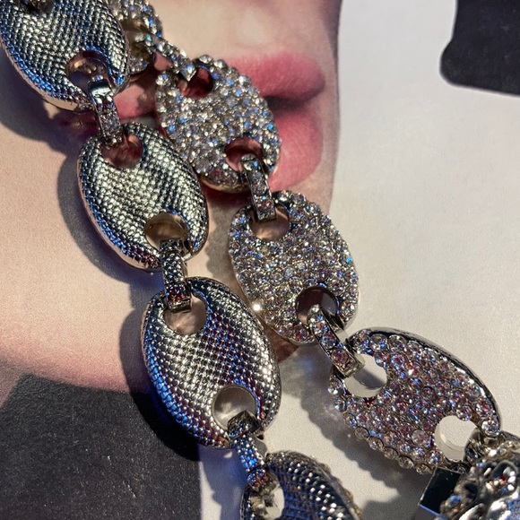 Gold Plated Crystals Hip Hop Bracelet - Picture 4 of 4